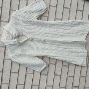 Cream Knit Cardigan with Button Details